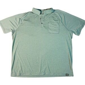 L.L.Bean Polo Shirt Mens XL Reg Green Slightly Fitted 513650 Short Sleeve Pocket